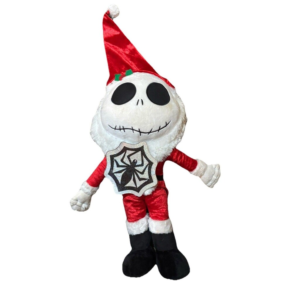 Disney Nightmare Before Christmas Jack Skellington Santa Plush 25”